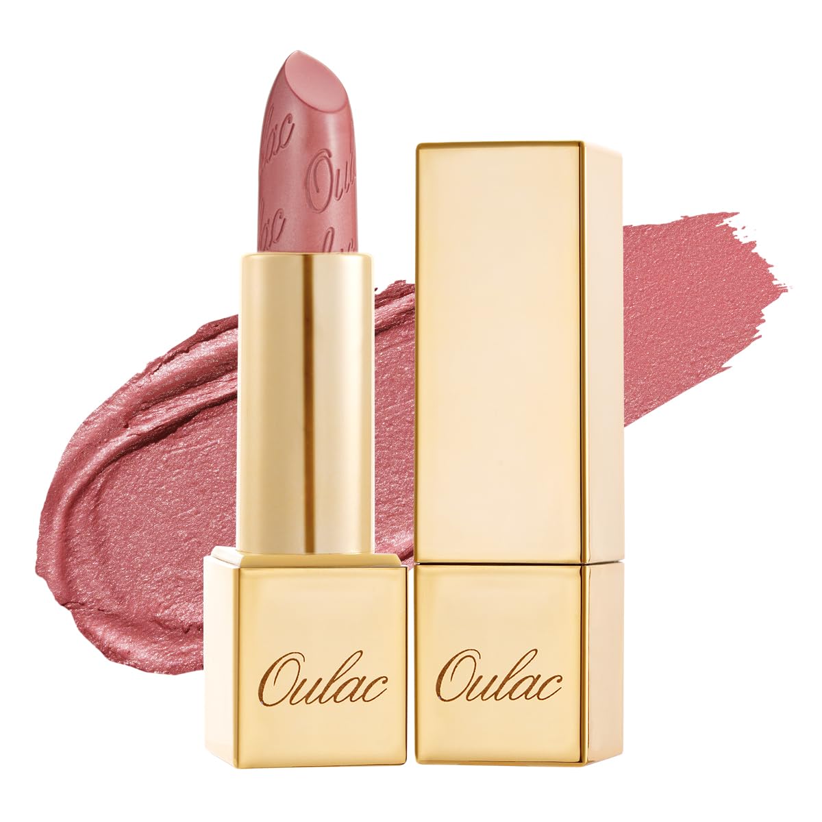 Oulac OULAC Metallic Shine Glitter Lipstick Set, Nude High Impact Lipcolor, Lightweight Soft and Ultra Hydrating, Long Lasting, Vegan 13+27