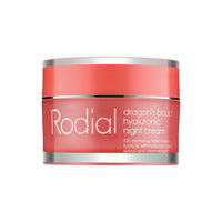 Rodial Dragon's Blood Hyaluronic Night Cream 50ml – Anti-Aging Night Cream with Hyaluronic Acid, Hydrating & Plumping Formula