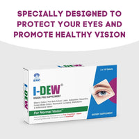 I-Dew Vision Pro Supplement - Lutein Natural Eye Supplement - Zeaxanthin, Astaxanthin, Bilberry Extract, Vitamins A, B12 & Zinc for Normal Vision - Pack of 30 (1 Tablet per Day, 1-Month Supply)