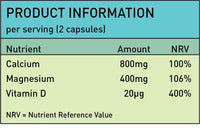 NutriVolv Calcium Magnesium & Vitamin D High Strength Vegan Capsules Strengthen Bones & Teeth & Joints Support | 90 Capsules