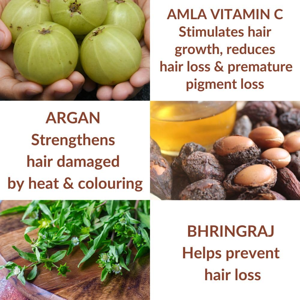 Ayumi Strengthening & Thickening Shampoo, For Thin & Weak Hair, Contains Amla & Bhringraj Extracts to Help With Growth Stimulation, Delicately Cleanses the Hair & Scalp - 2 x 250ml