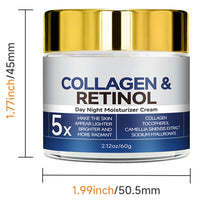 Retinol Collagen Cream for Face,Anti-Aging Retinol Cream Anti-Wrinkle Reduce Fine Lines Lifting and Firming Cream 24-Hour Facial Care Suitable For Most Skin Types 60g