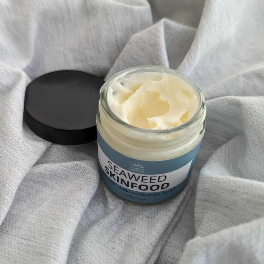 SEAWEED ORGANICS - Seaweed Skinfood face cream, Organic Scottish seaweeds, Organic rosehip, Vitamin E, Nourishing Day Cream, Submit Cosmetic Product Notification in the UK, 30g, DIANA DRUMMOND