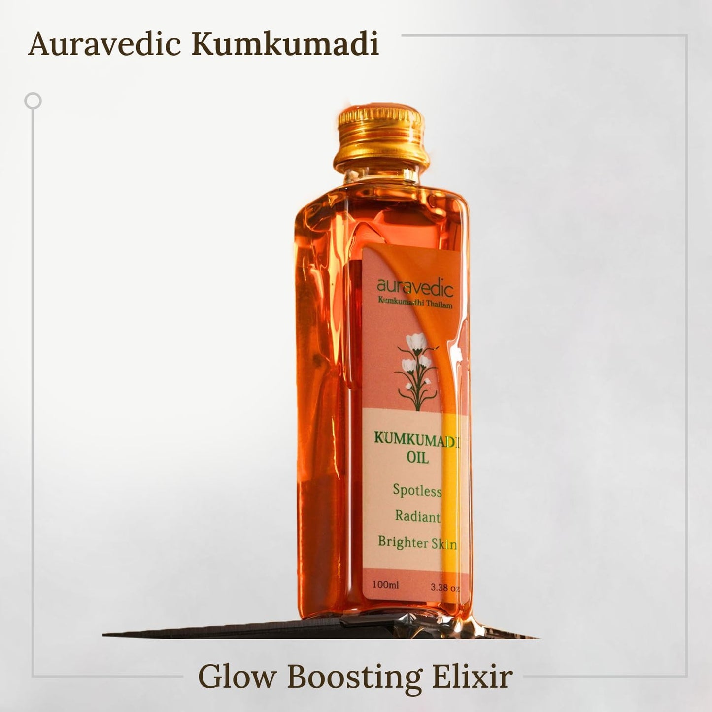 Auravedic Kumkumadi Oil, 100 Ml. Kumkumadi Face oil for Glowing Skin