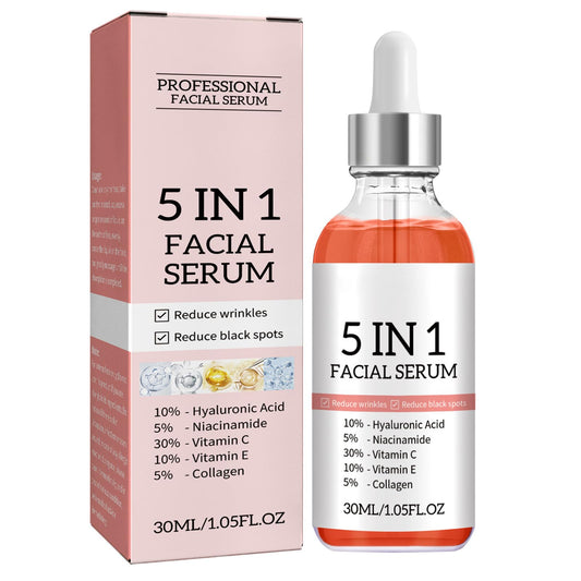 OKAQEE 30% Vitamin C Serum for Face - Skincare with 10% Hyaluronic Acid &Vitamin E and 5% Niacinamide & Collagen - Dark Spot Remover for Face - Anti Aging Facial Brightening Serum - Improve Dull Tired Skin