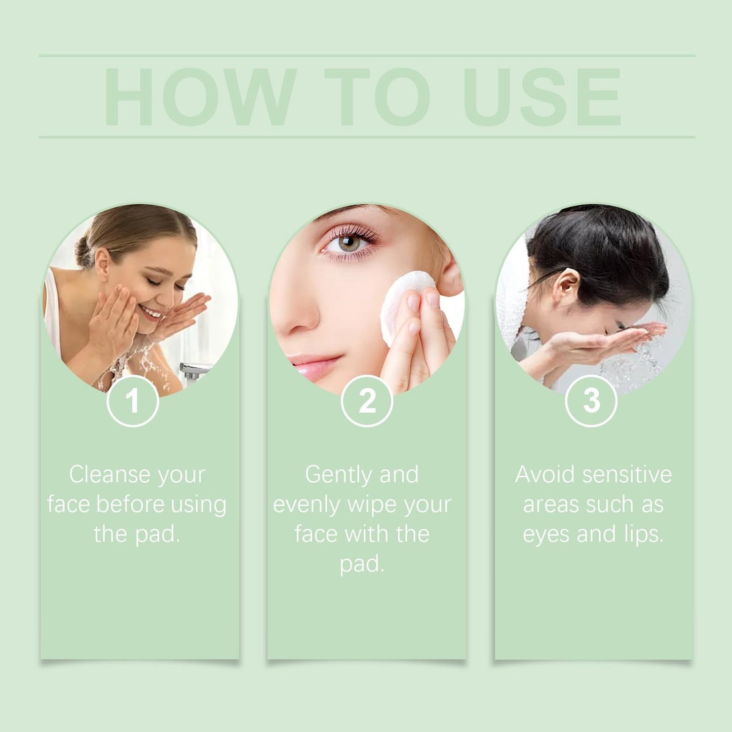 Oumun Zero Pore Pads,Dual Textured Facial Toner Pads,Gentle Exfoliation for Smooth,Deep Cleansing and Pore Minimizing,Toner Pad,Face Cleansing Pa/ds,Exfoliating Face Wipes,Exfoliating Pa/ds for Face