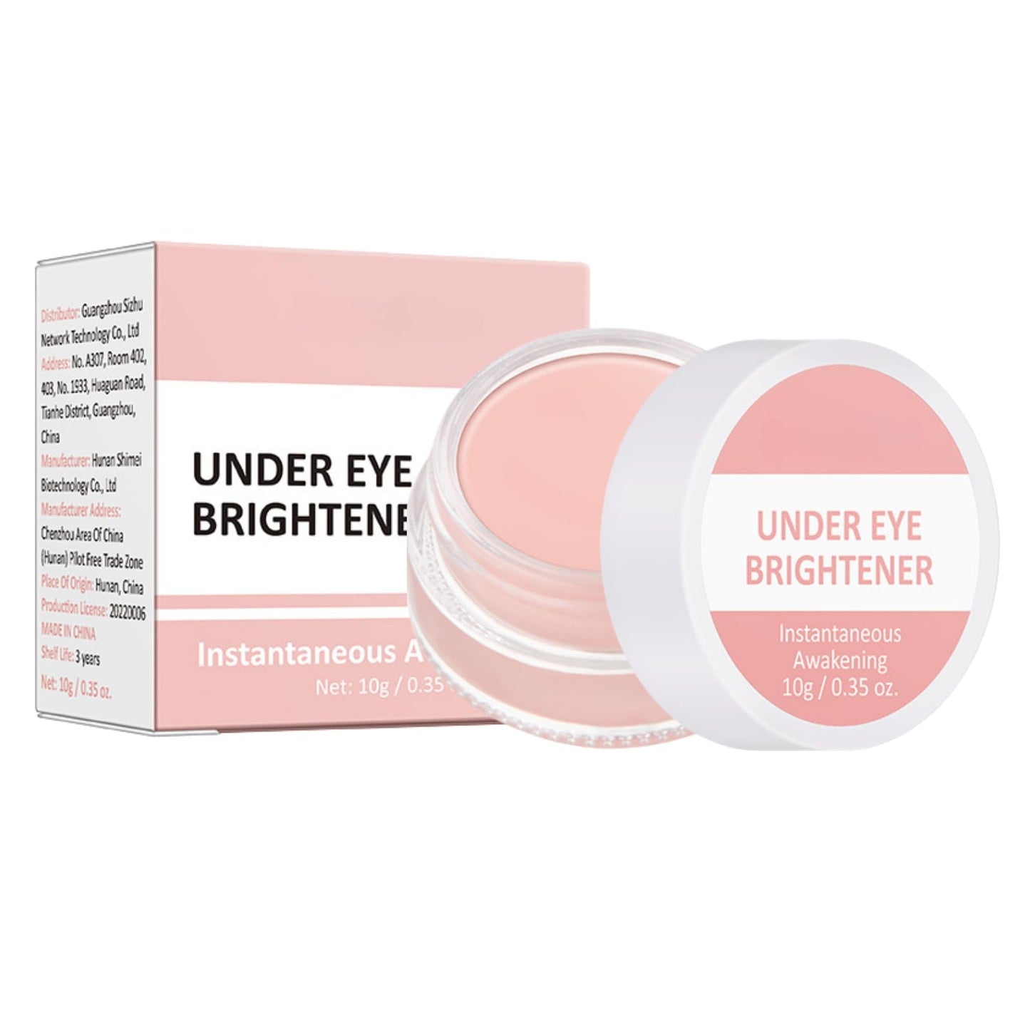 NLFOX Under Eye Brightener - Under Eye Concealer Brightener & Correctors - Eye Colour Corrector Dark Circles - Eye Brightener & Primer Moisturising Concealer ForKorean Makeup Blemish Concealer (Pink)