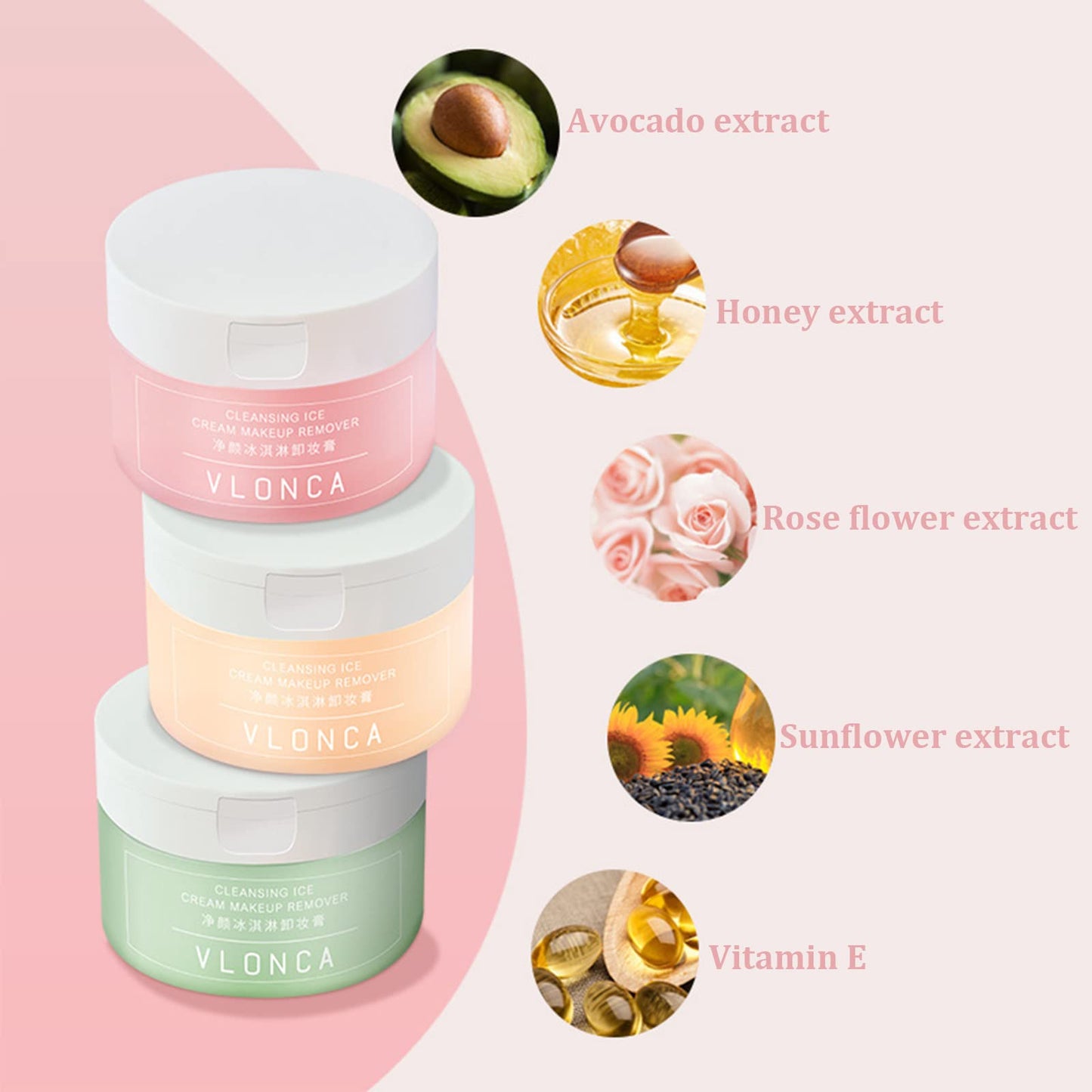 Grospe Cleansing Balm, Makeup Remover Balm, Refreshing Gentle Deep Cleansing Makeup Remover Cleanser Balm Suitable for All Skin Types 100ml (1#Avocado)