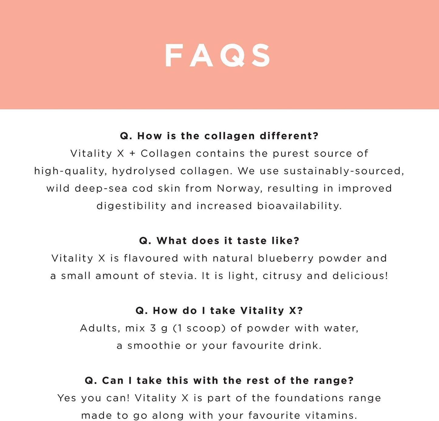 JSHealth Vitamins Vitality X + Collagen - Beauty Powder Supplement with Vitamins C & E to Nourish Hair Skin and Nails (180g)