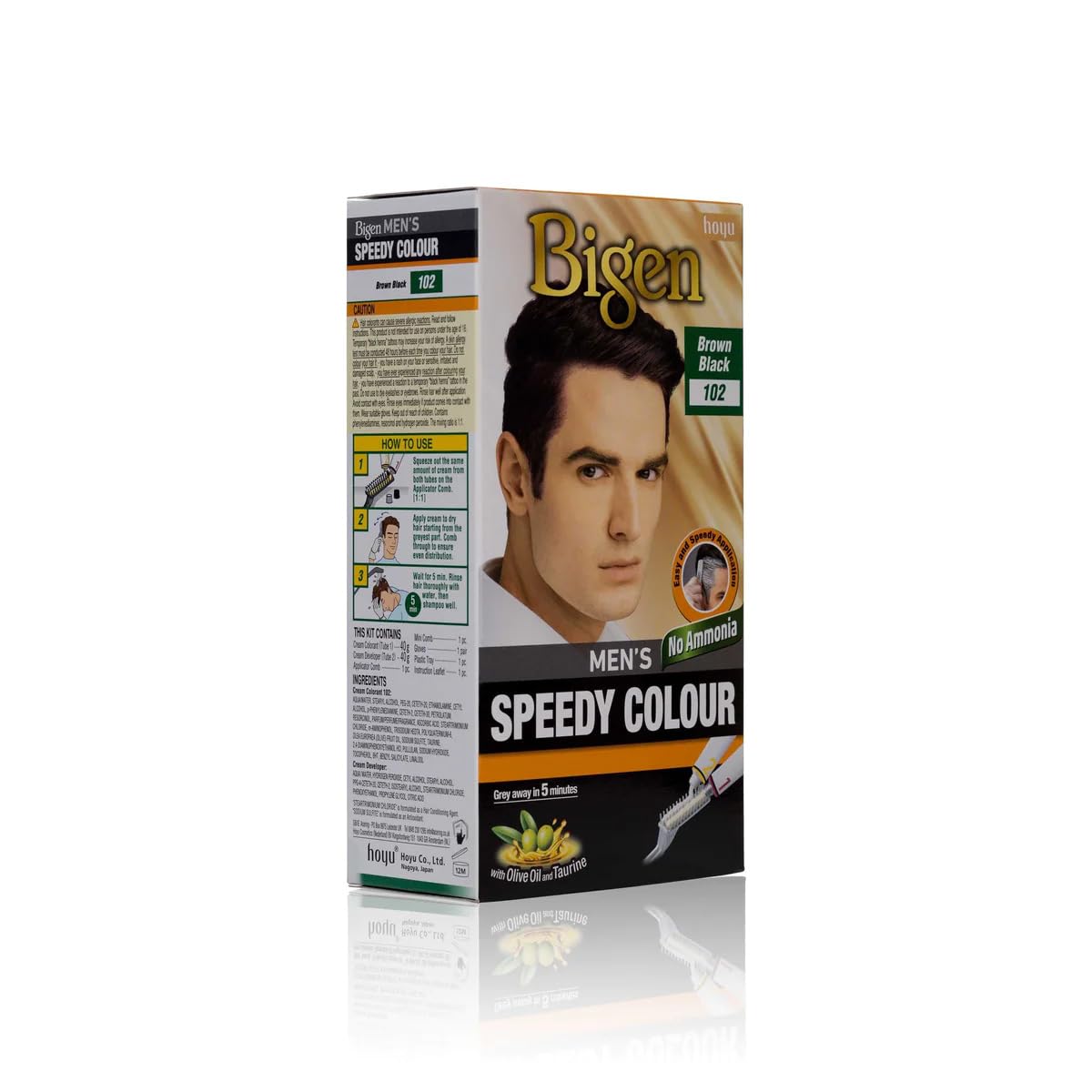 Generic Bigen Men’s Speedy Colour - 100 (Real Black), 101 (Natural Black), 102 (Brown Black), 103 (Dark Brown), 104 (Natural Brown), 105 (Medium Brown) (Pack of 2, 102 - Brown Black)