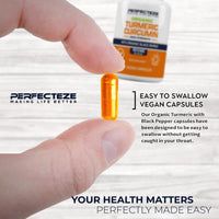 Organic Turmeric Curcumin High Strength and Organic Black Pepper 120 Veg Capsules Advanced Turmeric with Active Ingredient Curcumin Organic Vegan 120 Capsules