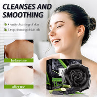YUYUE-YY Bamboo Charcoal Soap Handmade Soap Bar Natural Soap, Facial Soap Bar Cleanser Suitable for All Skin Types, Deep Cleansing Face & Body Cleansing, Hydrating Moisturising Exfoliating Vegan&Residue-Free