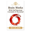 SOLGAR Solgar Brain Works with Full Spectrum Curcumin & BacoMind - Mind and Memory Vitamines - Choline Supplement - Supports Focus & Mental Performance - Gluten Free - Vegan Capsules - Pack of 60