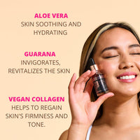 Skinny Tan Notox Moisturising Face Tanning Drops - Gradual Fake Tan Face Serum with Vegan Collagen, Cruelty-Free, Paraben Free & Vegan Skincare - Dark Self Tan, 30ml Plus Miracle Brush