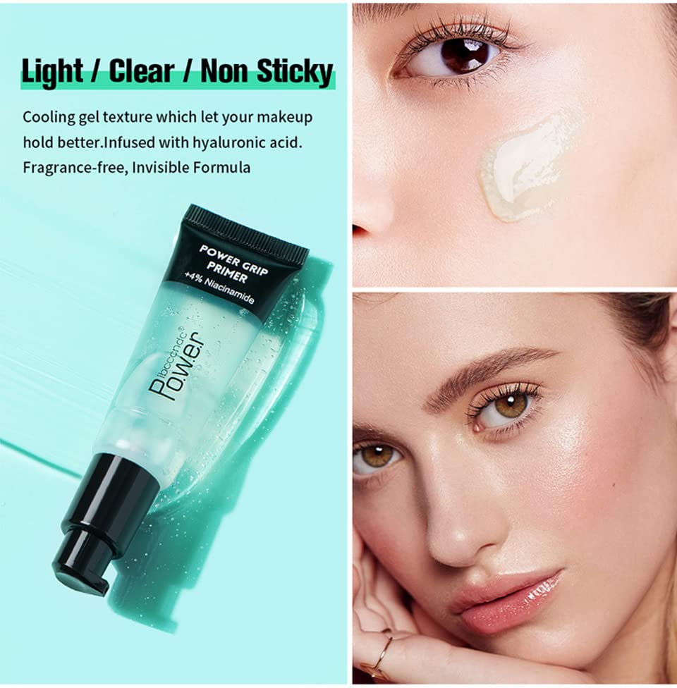 Power Grip Primer + 4% Niacinamide, Hydrating Face Primer, Evens Skin, Grips Makeup, Moisturizes Primes, Perfect Gel-Based, Primer Face Makeup for Long Lasting, Smoothing Foundation Primer (Pink)