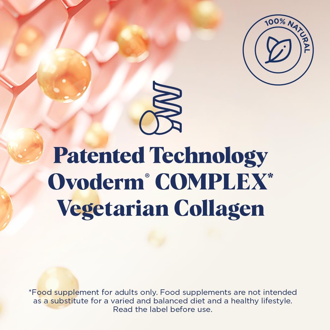 UPSA USPA x Nourished 7-in-1 Skin Lift Collagen Gummies for Women - Vegetarian Collagen, Ovoderm® Complex, Vitamin C, Multivitamins, Fibre - Collagen Supplements Skin Firmness and Smoothness - 30 Gummies