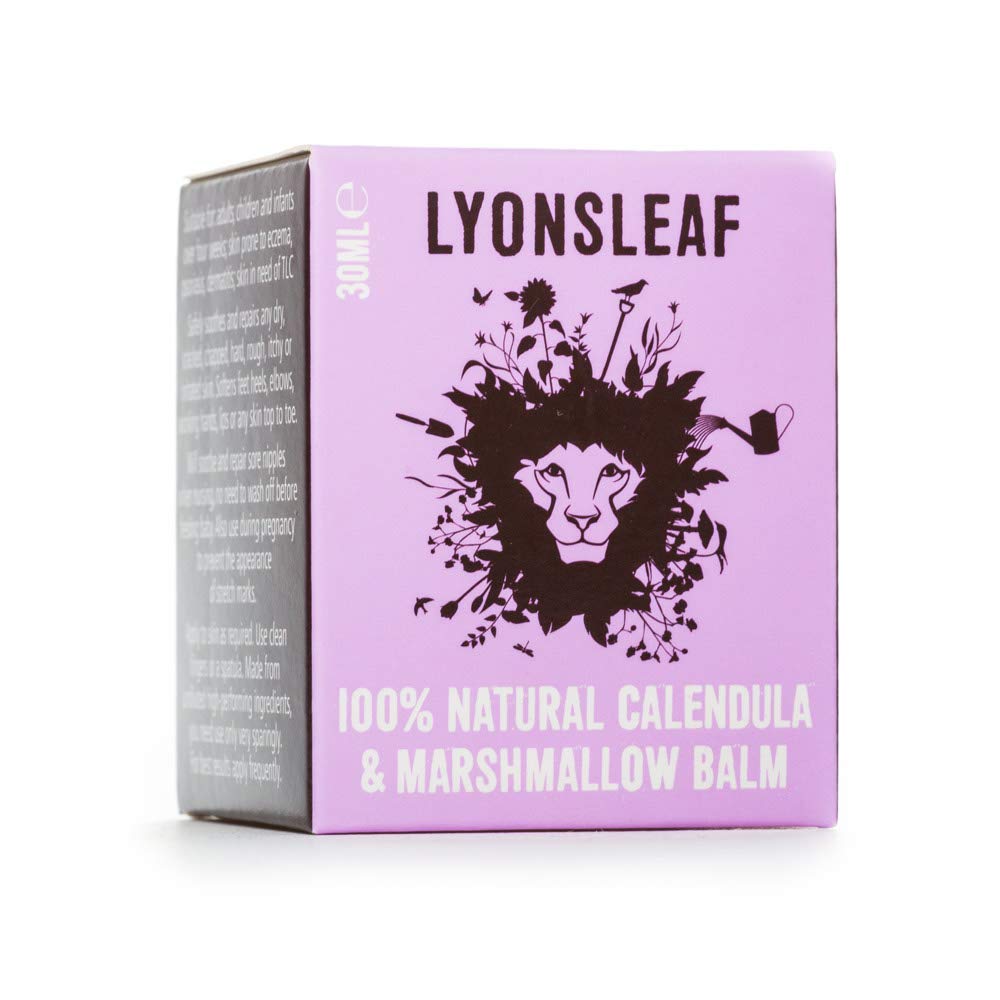 Lyonsleaf Calendula and Marshmallow Balm - 100% Natural - for dry, cracked, rough, hard or irritated skin (30ml)