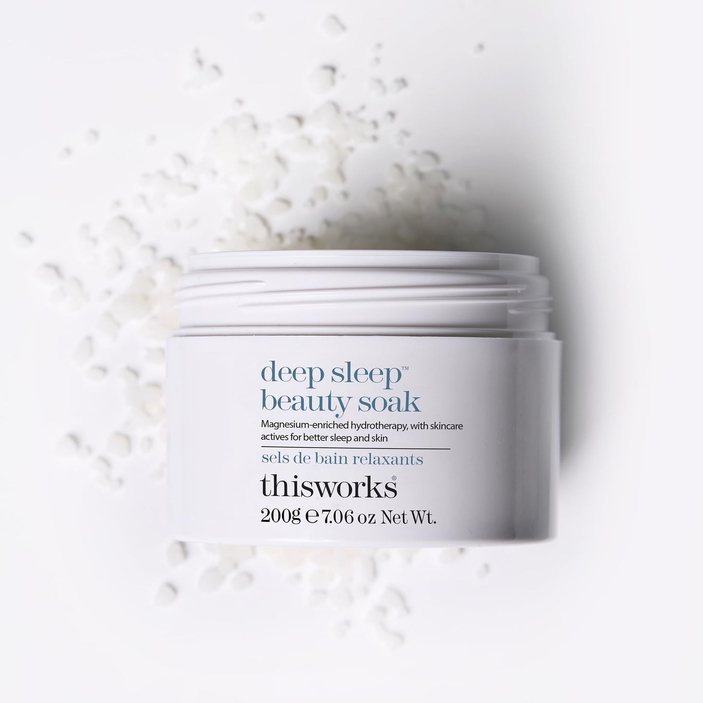 This Works Deep Sleep Beauty Soak 200g - Luxury Bath Salts with Muscle Soothing Minerals Magnesium and Zinc, with Vitamin E for Brigther Skin