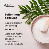 Feel Complete - High Protein Collagen - Premium Type 1 & 3 Hydrolysed Bovine Collagen - Halal - Skin, Hair & Nail - Includes Amino Acids - 300g