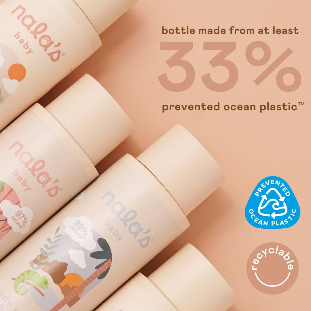 Nala's Baby Original Body Wash & Shampoo | Award-winning | 99% Natural | Dermatologically-tested and Paediatrician-approved | Tear-Free | Nourishing Oat and Shea Butter | Vegan | 200ml | Nalas Baby