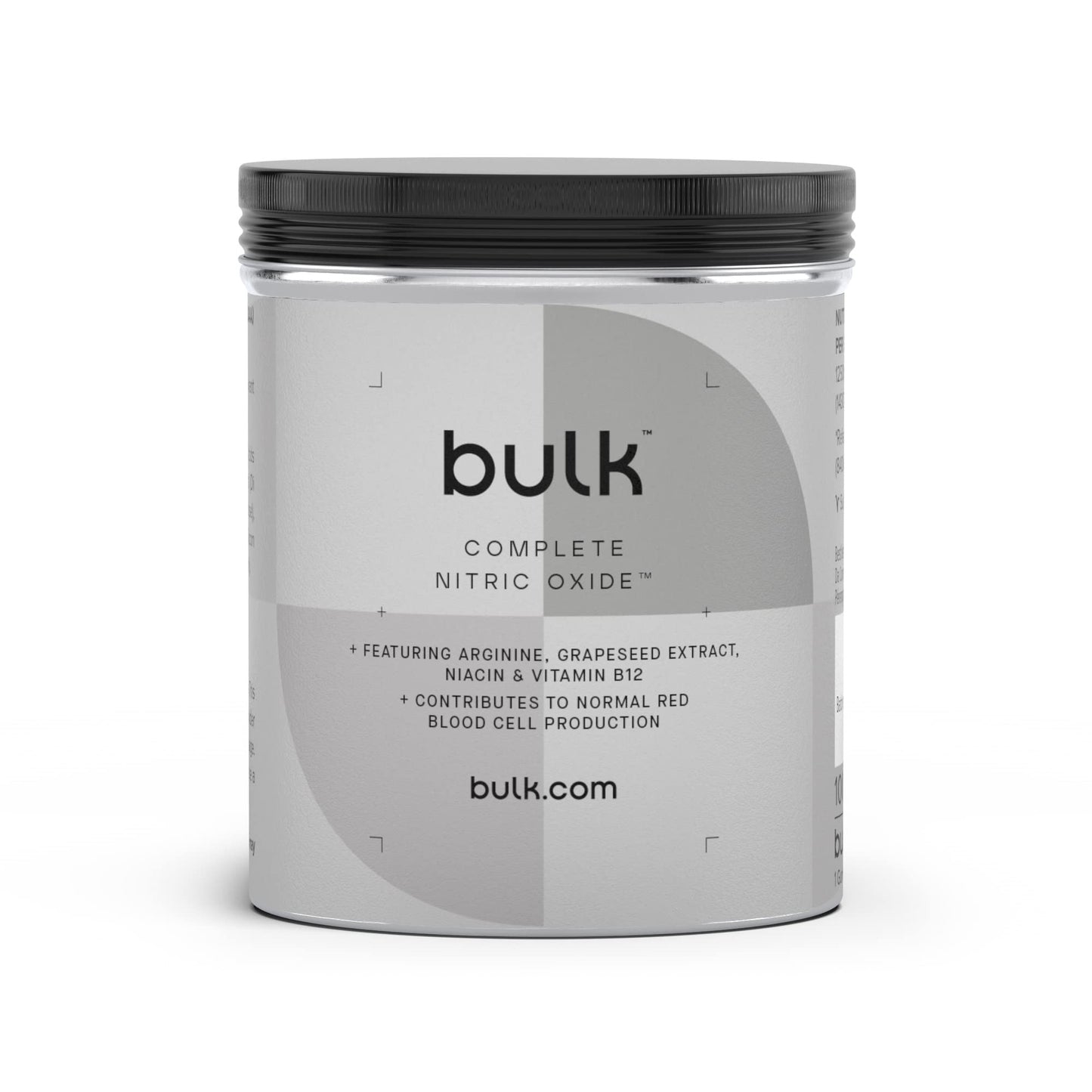 Bulk Complete Nitric Oxide Capsules, Pre Workout, Pack of 180, Packaging May Vary