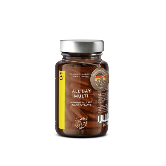 CLAV All Day Multi - A-Z Multivitamins and Minerals - 30 Valuable Vitamins, Minerals, Trace Elements & Plant Extracts - All in One Premium Multi Vitamin for Men and Women - Natural & Vegan