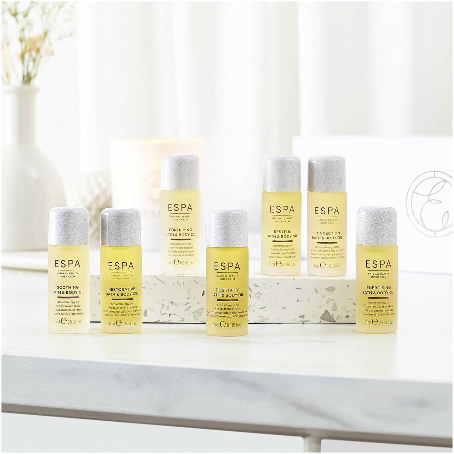 ESPA | Signature Blends Aromatherapy Bath & Body Oil Collection | Includes 7 Essential Oil Blends