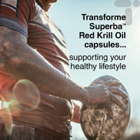 Transforme Superba Red Krill Oil Capsules 1000mg Serving, 180 x 500mg Easy Swallow Softgels, High Omega 3 EPA DHA & Astaxanthin, Sustainably Antarctic Sourced, Money Back Guarantee,