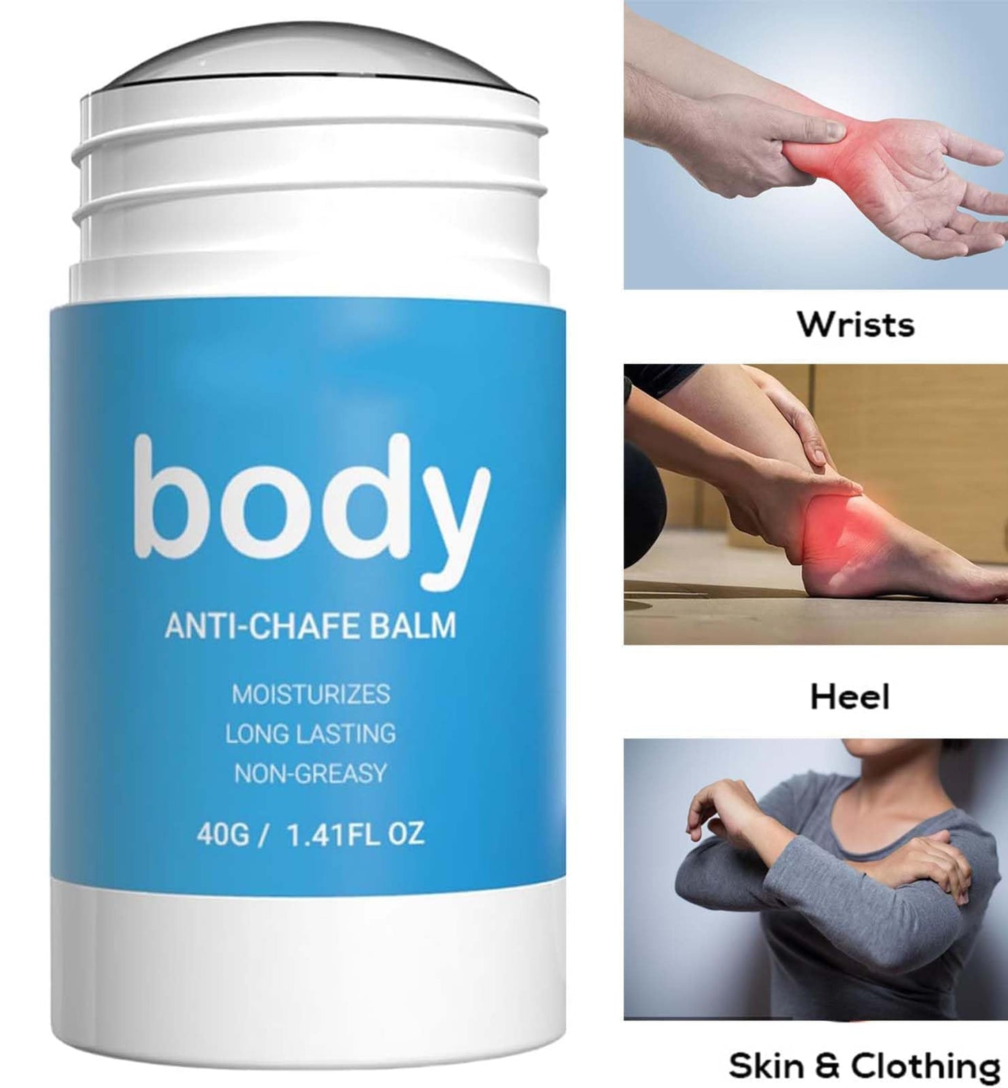 Maggikey 2Pcs Anti-Chafe Stick - Sweat & Water Proof Balm For Friction - Long-Lasting Protection - Prevent Sports Chafing - Anti-Friction Cream For Active Lifestyles