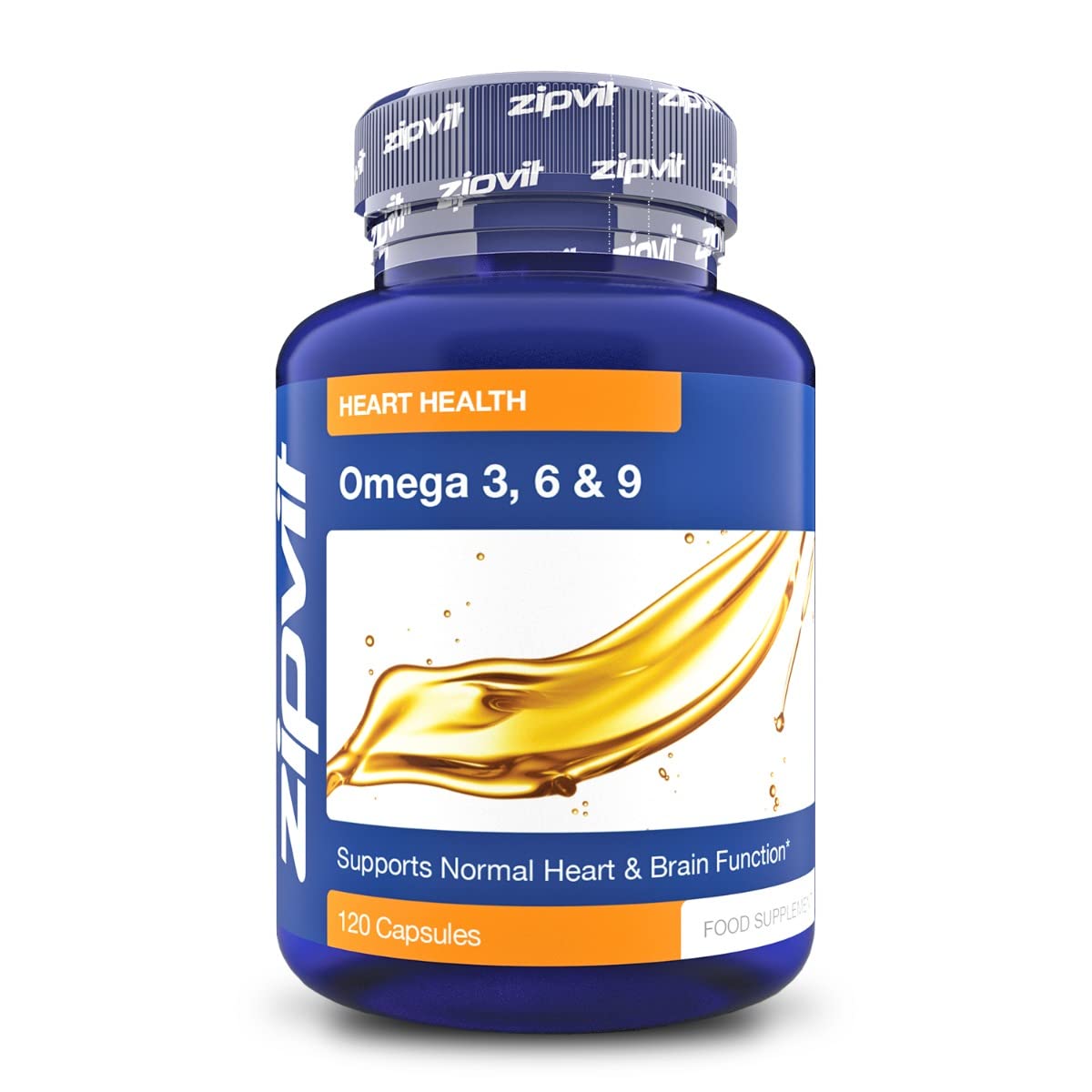Omega 3 6 & 9 Oil 1000mg, 120 Softgels. Source of Alpha-Linolenic Acid. Supports Maintenance of Normal Blood Cholesterol. Made in UK.