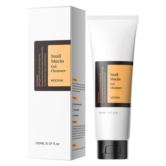 Snail Mucin Facial Cleanser - Face Wash for Women Men - Hydrating Face Cleanser - Travel Size Cream Cleanser Fine Foam Deep Pore Cleansing Moisture Locking for Dry & Oil Skin Care