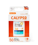 Calypso Mineral Sun Stick, SPF50 Sun Protection with Zinc Oxide for Wet and Dry Skin, Hypoallergenic, PABA free, 15g