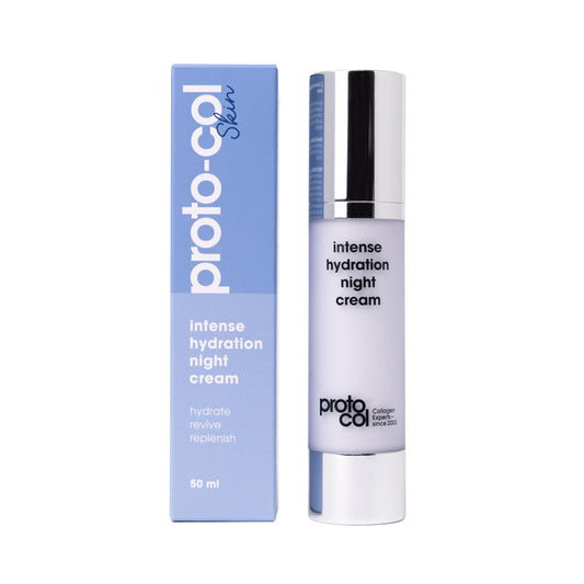 Proto-Col Proto-col - Intense Hydration Night Cream, Collagen Technology + Hyaluronic Acid + Vitamin C, Wake up with Smooth, Plump and Radiant Skin (50ml)