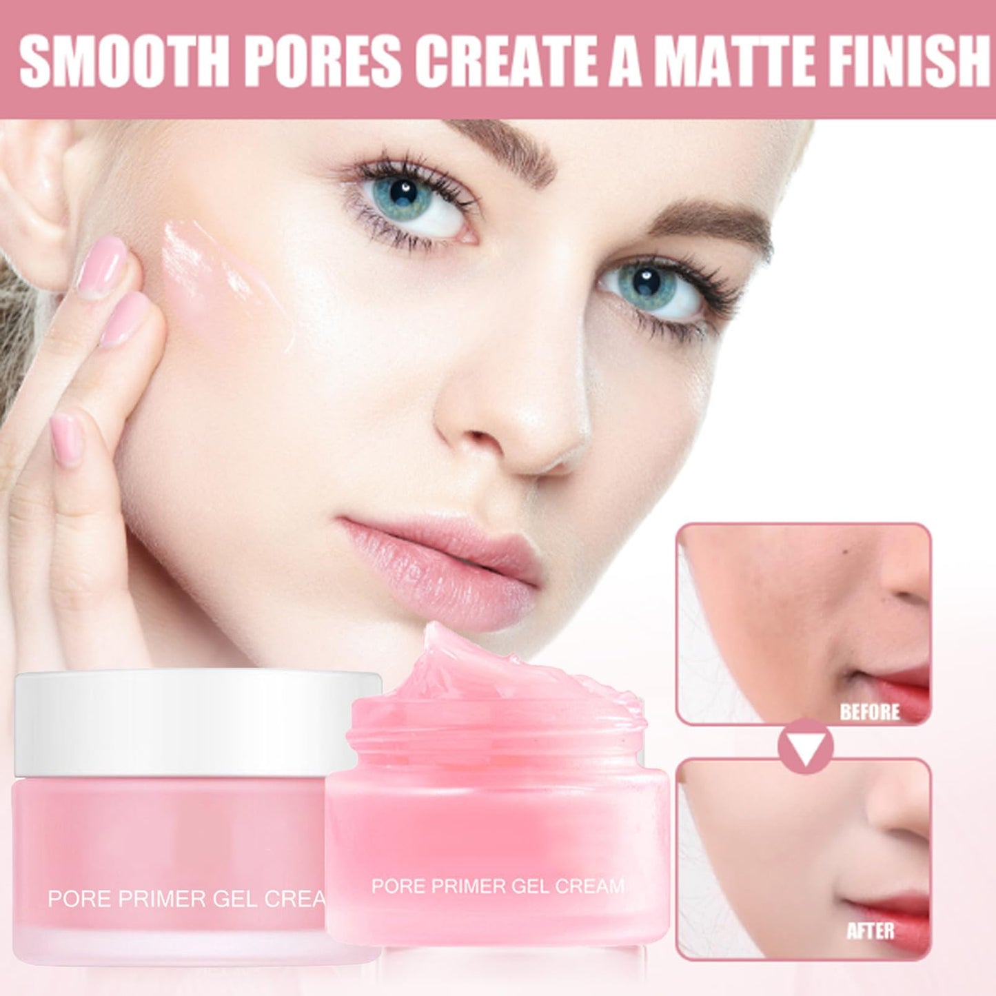 DMQ Water Based Primer,2PCS Invisible Pore Face Primer,Hydrating Makeup Primer for Dry Skin,Primer Foundation Base,Colour Corrector & Smooth Skin Tone,Primer Skin Moisturizer,Pore Minimizer Primer-2PCS