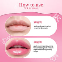 Siyinzu 2PCS Pink Lip Serum Plumper,Pink Tinted Lip Balm,Pin-k Lip Serum,Instant Lip Plumping Gloss,Pin-k Lip Plumper to Reduce Fine Lines,Clear Lip Gloss,Color Changing L-ip Gl-oss,Nourishing Repair Li-p Oil