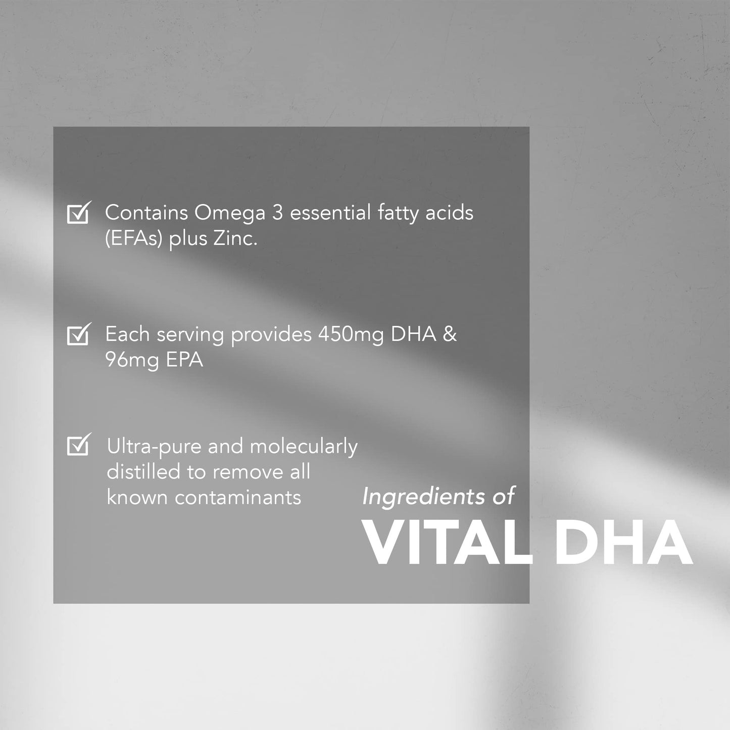 Zita West Vital DHA with Omega 3 + Zinc for Fertility - Essential Multivitamins for Preconception, Pregnancy & Breastfeeding -Three Months Supply (Pack of 3, 3 x 60 Capsules)
