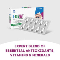 I-Dew Vision Pro Supplement - Lutein Natural Eye Supplement - Zeaxanthin, Astaxanthin, Bilberry Extract, Vitamins A, B12 & Zinc for Normal Vision - Pack of 30 (1 Tablet per Day, 1-Month Supply)