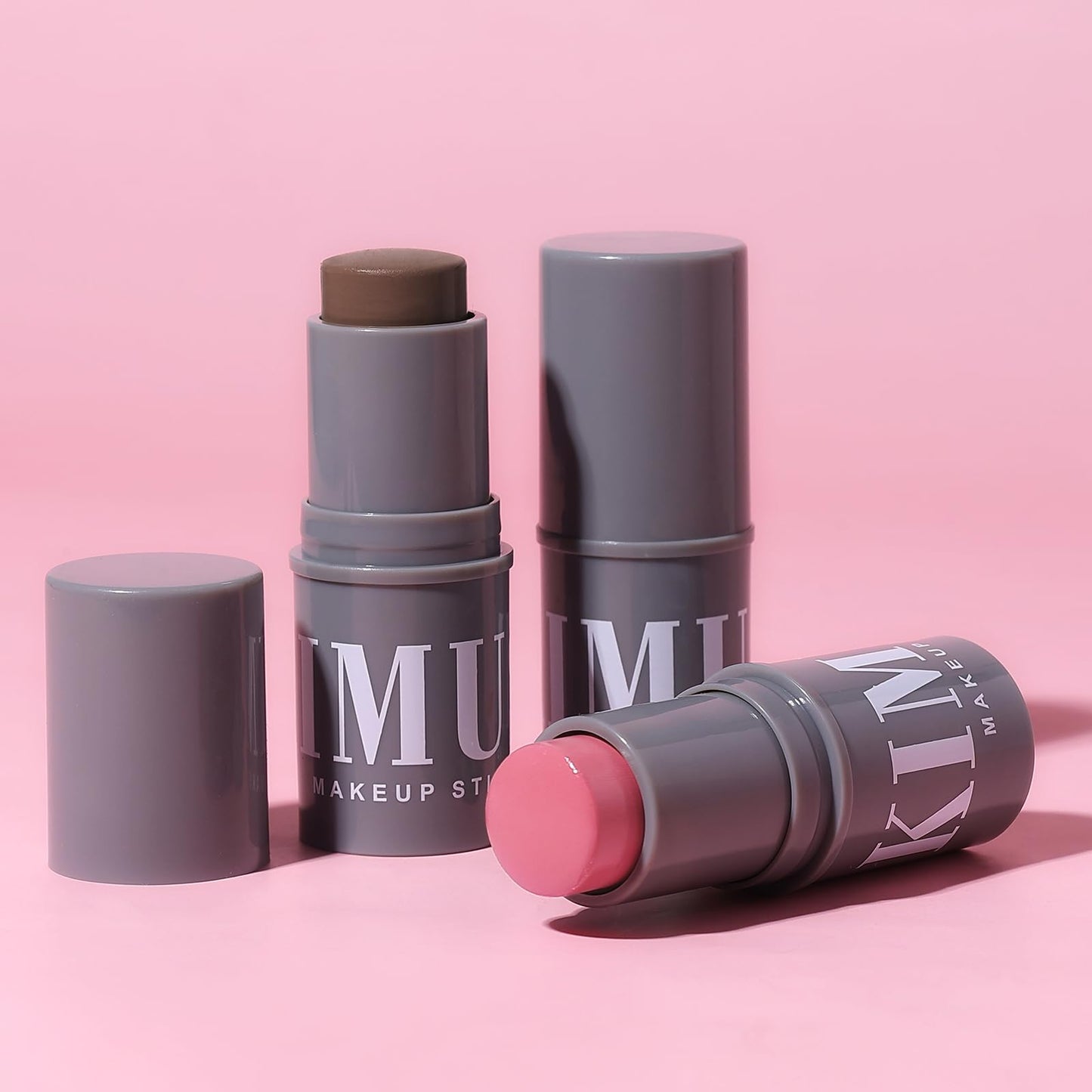 KIMUSE Cream Contour Stick Duo-Cream Blush Stick & Bronzer Shaping Stick-Creamy & Pigmented, Long Lasting & Vegan Face Make Up Sticks