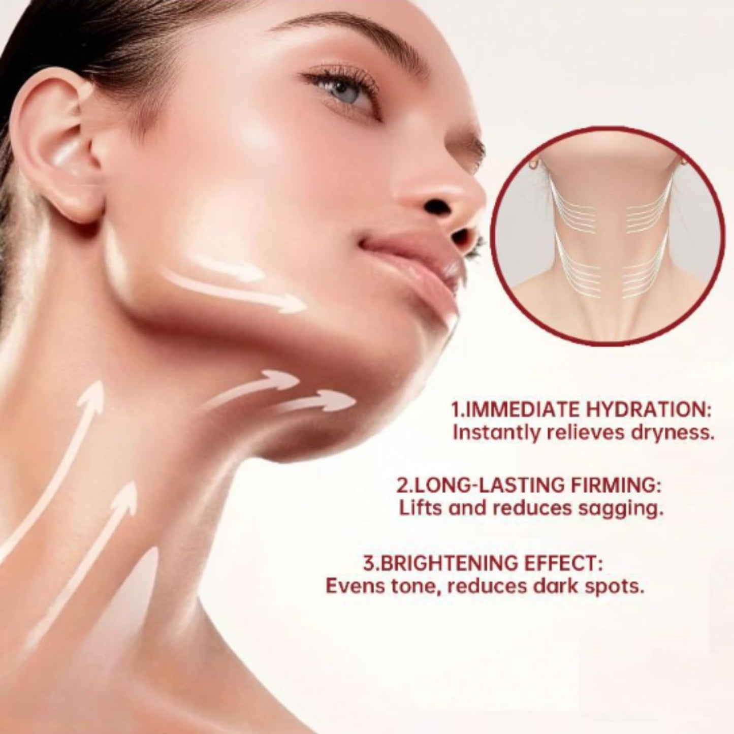 Cureluxe Ah-8 Firming Neck Cream - Tighten and Lift Neck Cream - Reduce Fine Lines & Wrinkles, Anti-Aging Neck Firming Moisturizer for Sagging Skin - Moisturizing and Nourishing 50g