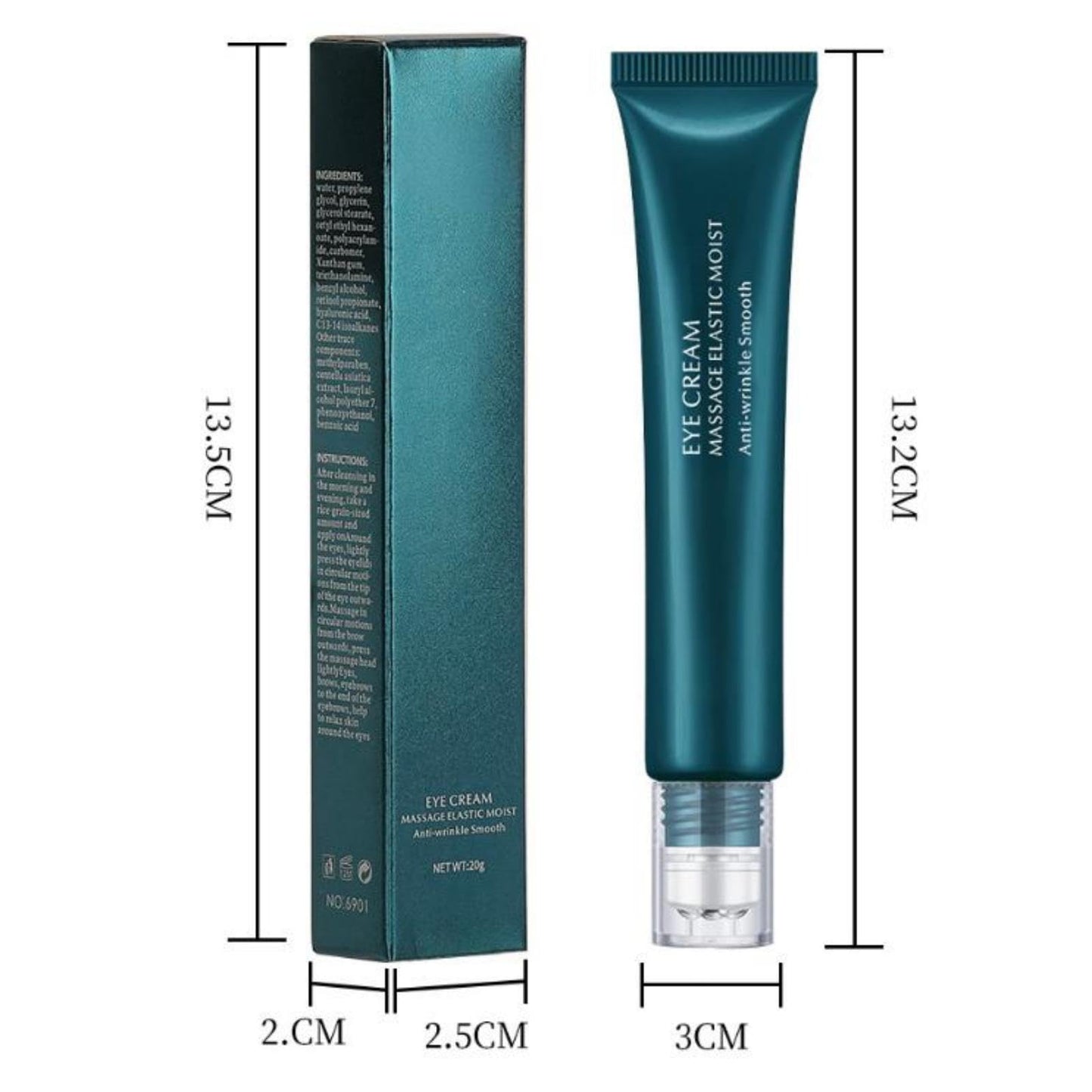 Under Eye Cream with Roller Applicator for Dark Circles and Puffiness β Hydrating and Refreshing Eye Cream for Delicate Skin Care