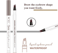 MEITREND Microblading Eyebrow Pencil - 3D Magic Eyebrow Pencil - Natural Makeup Fine Stroke 4-Fork-Tip Eye Brow Pencils - Long-Lasting Waterproof Eyebrow Pencil for Women
