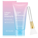 Beauthink Overnight Collagen Peel Off Face Masks – Hydrolyzed Collagen Facial Skincare for Loose and Dull Skin. Firm and Brighten The Skin, For Elasticity & Hydration, Night Wrapping Mask for Youthful Elasticit