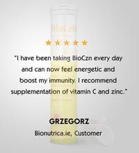 Bionutrica BioCzn- Vitamin C 1000mg and ZinC 25mg- 60 Effervescent Tablets (Pack of 3)- Improve Your Skin Health, Immunity, and Energy Levels | Fast-Acting | Suitable for Vegan & Vegetarian -GMP Certified