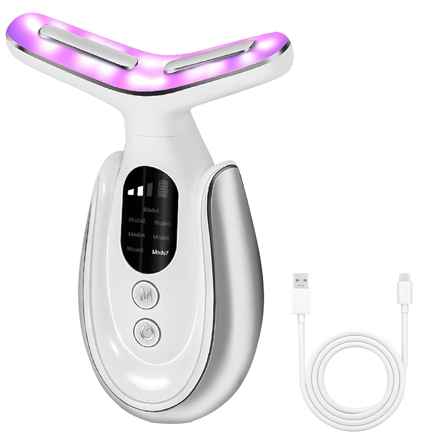 DOOCECIY 7 Modes Facial Massager Face Lifting Device, Lymphatic Drainage Massager Face Skin Tightening Machine