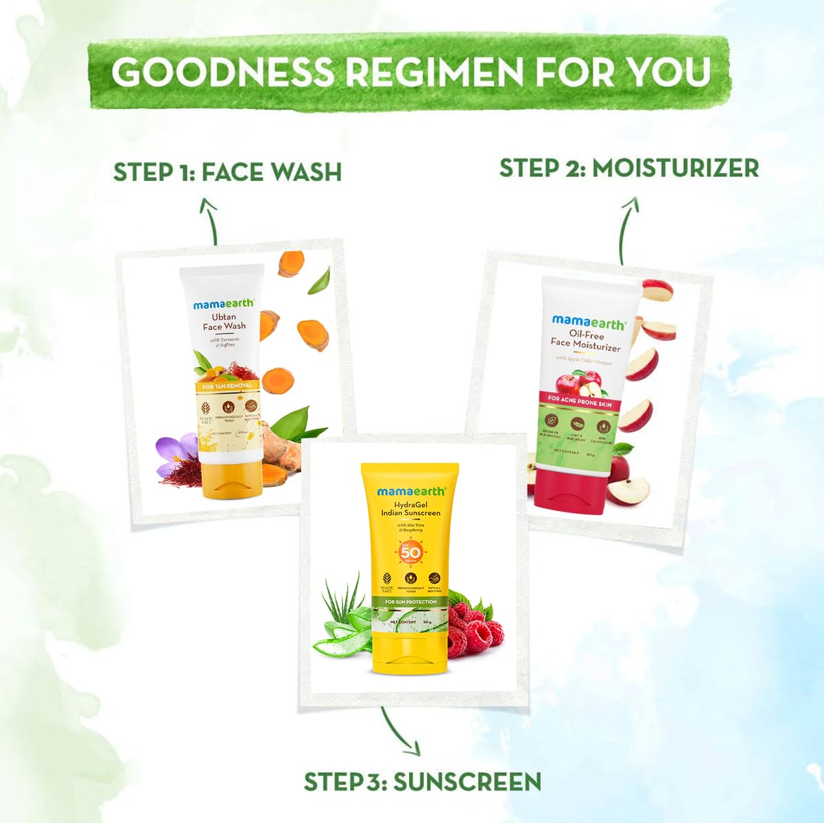 MAMAEARTH Mamaearth HydraGel Indian Sunscreen SPF 50, With Aloe Vera & Raspberry, for Sun Protection 50 g (Pack of 1)