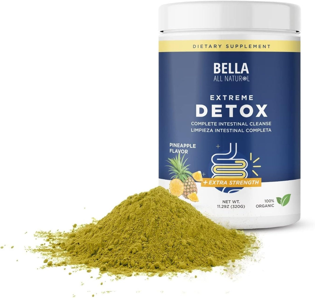 Bella All Natural Extreme Detox Powder (Pineapple), 11.29 Ounce