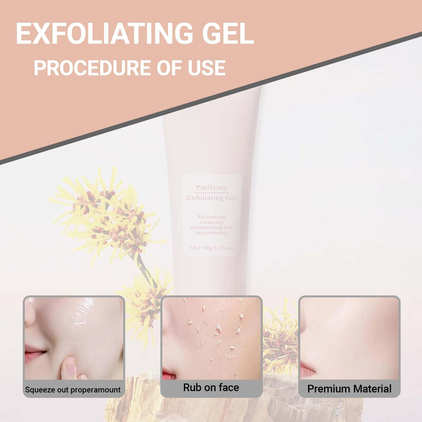 Yongst Gentle Purifying Exfoliating Gel Soothing Face Scrub & Cleanser. Exfoliate Dead Skin, Unclogs Pores, and Reveals a Radiant Glow. Ideal for Sensitive, Dry, or Oily Skin