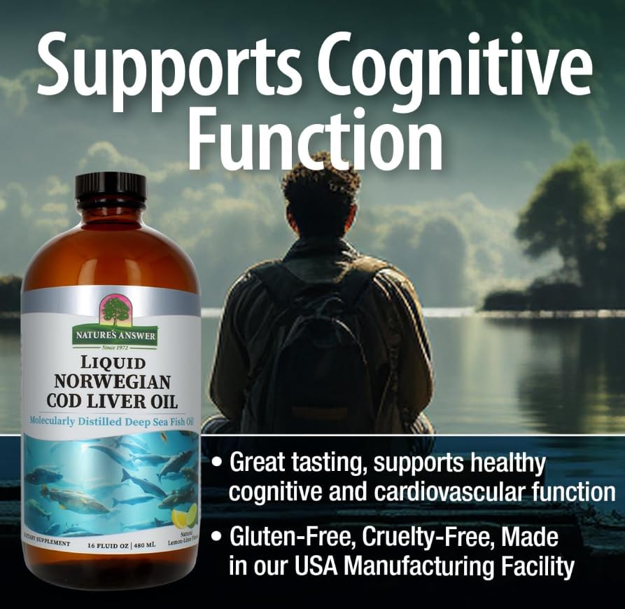 Generic Natural's Answer Liquid Omega-3 Fish Oil – 480 ml – Natural Lemon Flavour – High EPA & DHA – Supports Heart, Brain & Joint Health