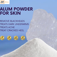 mGanna 100% Natural Alum Powder for Clear and Glowing Skin and Health 100 GMS / 0.22 LBS