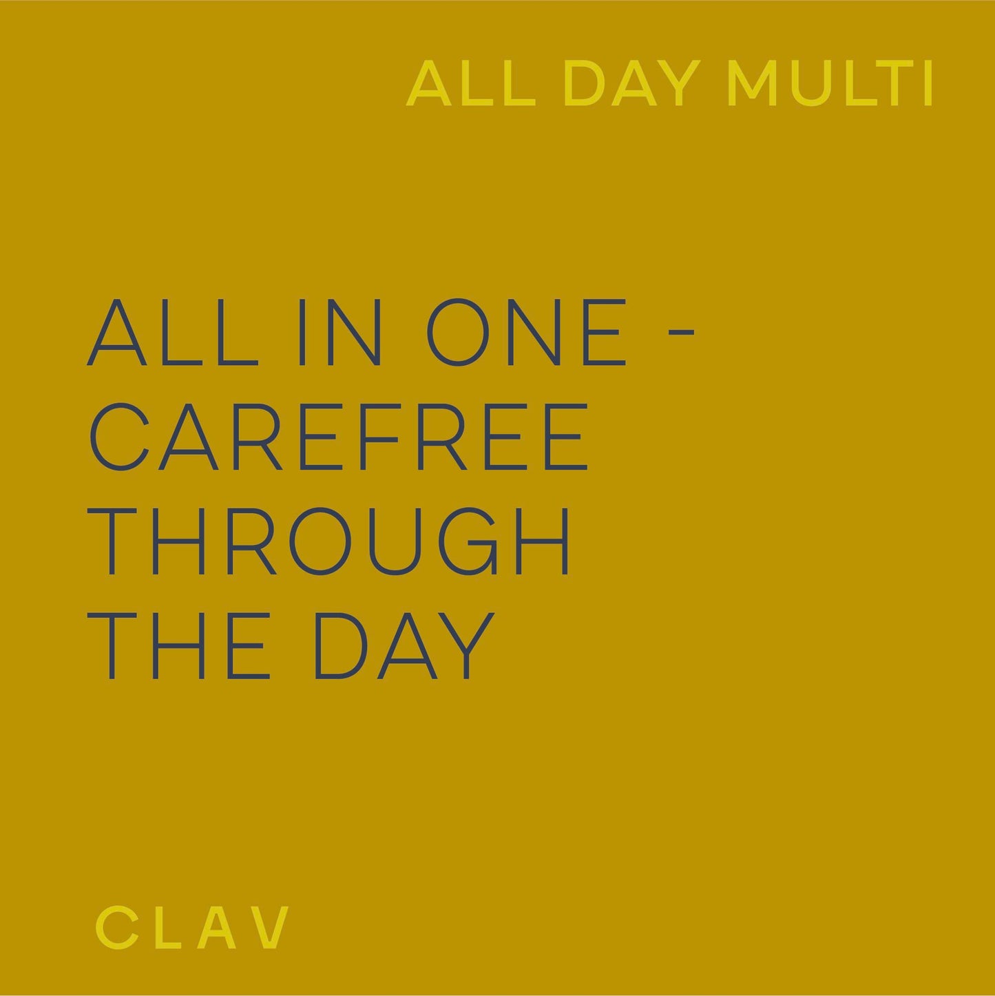 CLAV All Day Multi - A-Z Multivitamins and Minerals - 30 Valuable Vitamins, Minerals, Trace Elements & Plant Extracts - All in One Premium Multi Vitamin for Men and Women - Natural & Vegan